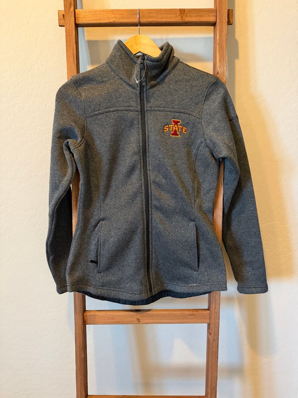 Columbia Iowa State Cyclones Gray Fleece Full Zip Jacket Small